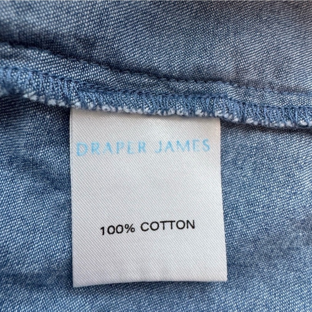 Draper James Chambray Button Front Flounce Hem Sh… - image 6